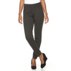 Women's Croft & Barrow&reg; Pull-on Skinny Ponte Pants, Size: M Short, Dark Grey