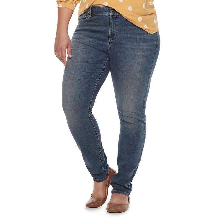 Plus Size Sonoma Goods For Life&trade; Curvy Skinny Jeans, Women's, Size: 20w T/l, Med Blue