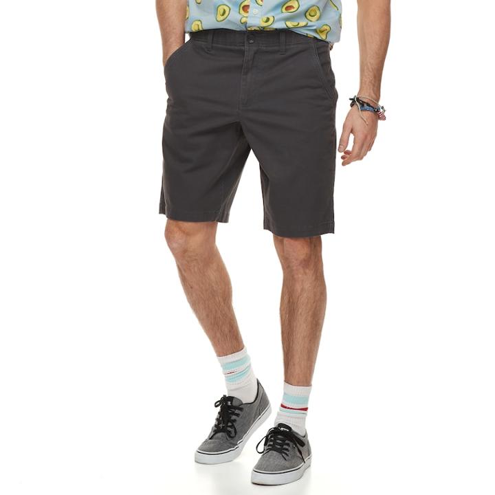 Men's Urban Pipeline&reg; Maxflex Stretch Twill Flat Front Shorts, Size: 29, Grey