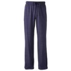 Men's Croft & Barrow&reg; True Comfort Patterned Lounge Pants, Size: Large, Blue