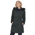 Women's Weathercast Hooded Heavyweight Jacket, Size: Small, Black