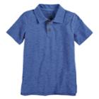 Boys 4-7x Sonoma Goods For Life&trade; Striped Slubbed Polo, Size: 7, Med Blue