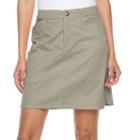 Women's Croft & Barrow&reg; Essential Twill Skort, Size: 6, Green