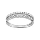 14k White Gold 1/4 Carat T.w. Diamond Split Shank Ring, Women's, Size: 5