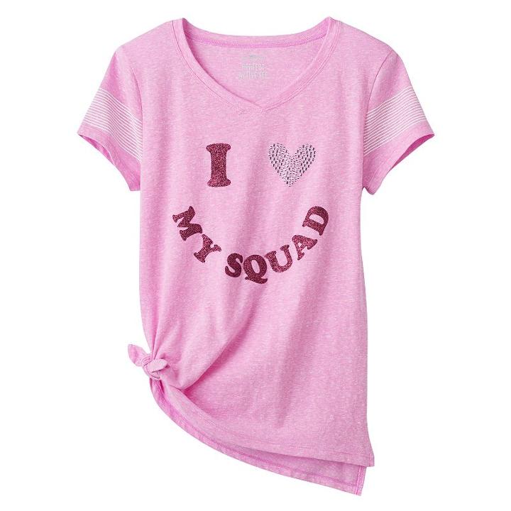 Girls 7-16 & Plus Size So&reg; Tie Front Shine Tee, Size: 14, Lt Purple