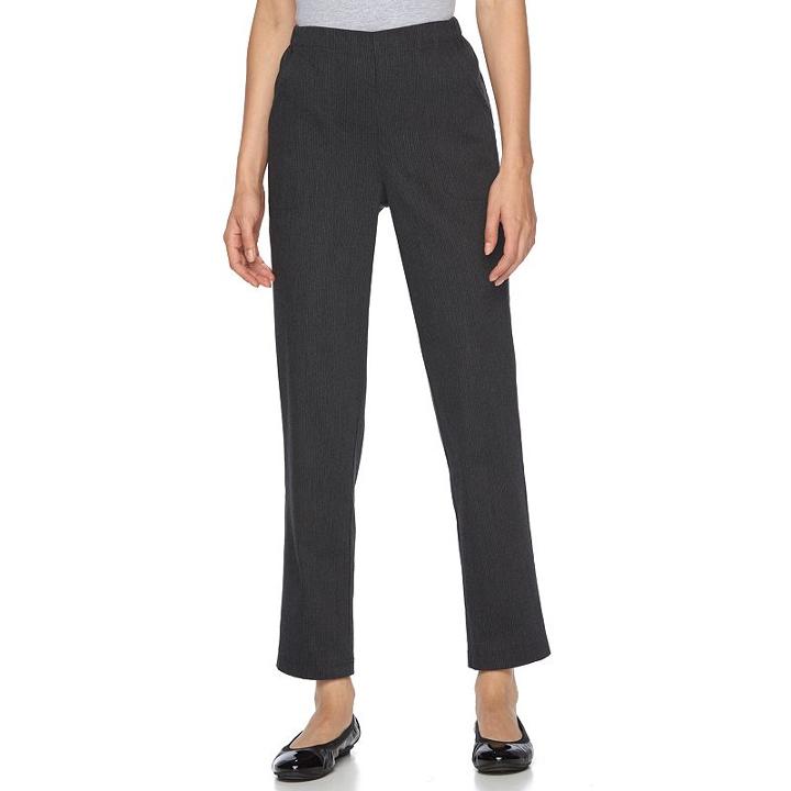Petite Croft & Barrow&reg; Pull-on Twill Pants, Women's, Size: 16p-short, Med Grey