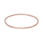 14k Gold Hammered Bangle Bracelet, Women's, Pink