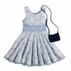 Girls 4-6x Knitworks Daisy Dress & Purse Set, Size: 6x, Turquoise/blue (turq/aqua)