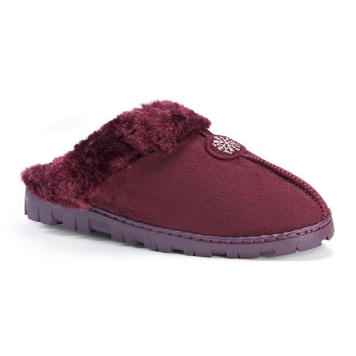 Women's Muk Luks Snowflake Clog Slippers, Size: Medium, Red Other