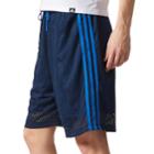Women's Adidas Striped Basketball Shorts, Size: Xs, Blue (navy)
