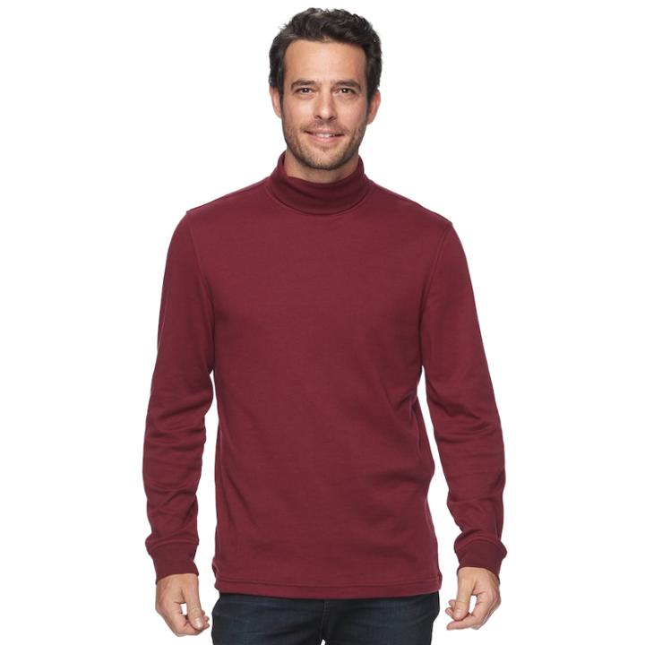 Men's Croft & Barrow&reg; Classic-fit Turtleneck, Size: Small, Red