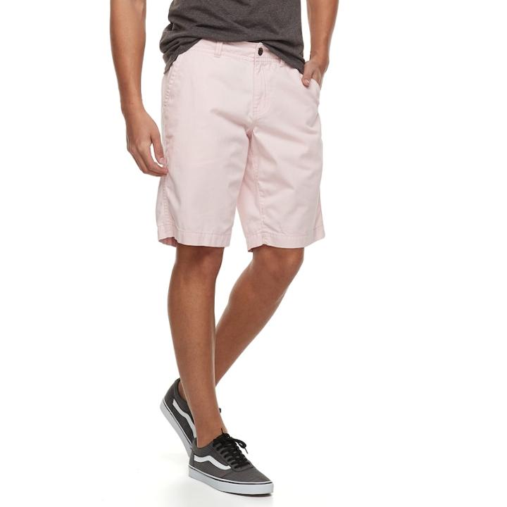 Men's Urban Pipeline&reg; Ultimate Twill Flat-front Shorts, Size: 42, Brt Pink