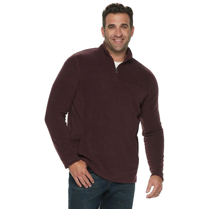 Big & Tall Croft & Barrow&reg; Classic-fit Extra-soft Arctic Fleece Quarter-zip Pullover, Men's, Size: 3xb, Drk Purple