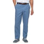 Men's Croft & Barrow&reg; Classic-fit Essential Khaki Flat-front Pants, Size: 44x30, Blue (navy)