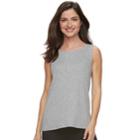 Women's Sonoma Goods For Life&trade; Essential Ribbed Pajama Tank, Size: Medium, Med Grey