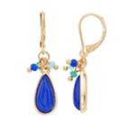 Napier Bead Teardrop Earrings, Women's, Med Blue