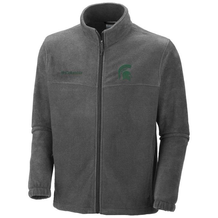 Columbia Michigan State Spartans Flanker Ii Full-zip Fleece - Men, Size: Xl, Silver