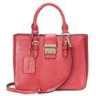 Donna Bella Elly Faux-crocodile Convertible Leather Satchel, Women's, Red