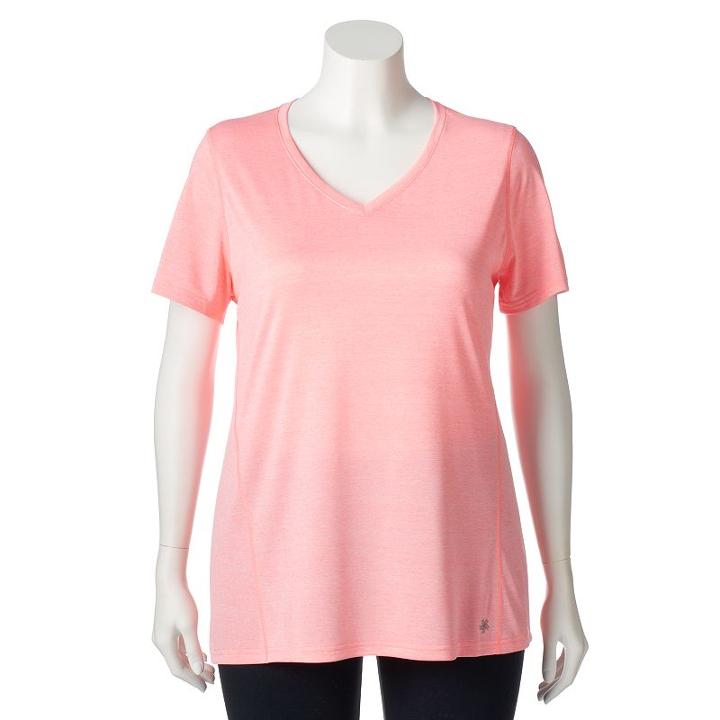 Plus Size Tek Gear&reg; V-neck Performance Tee, Women's, Size: 2xl, Lt Orange