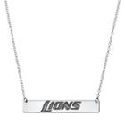 Detriot Lions Sterling Silver Bar Link Necklace, Women's, Size: 18, Grey