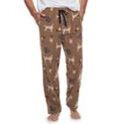 Big & Tall Croft & Barrow&reg; Patterned Microfleece Lounge Pants, Men's, Size: M Tall, Brown