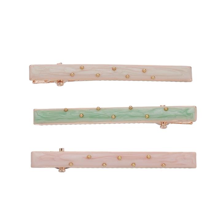 Lc Lauren Conrad Pastel Enamel & Bead Hair Clip Set, Women's, Multicolor