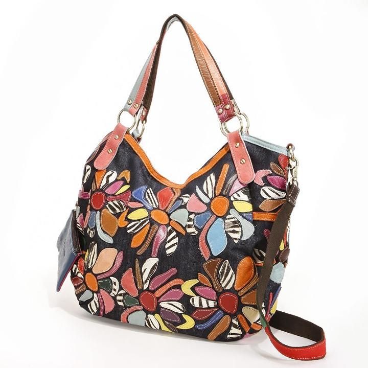 Amerileather Amelia Leather Convertible Tote, Women's, Multicolor