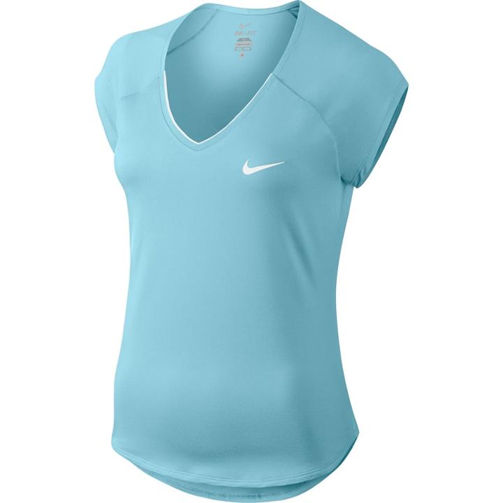 Women's Nike Pure V-neck Workout Top, Size: Medium, Blue Other
