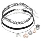 Mudd&reg; Scorpio, Owl & Crescent Interchangeable Charm Choker Necklace Set, Women's