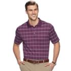 Big & Tall Van Heusen Classic-fit Windowpane Polo, Men's, Size: Xxl Tall, Purple