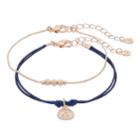 Lc Lauren Conrad Sea Biscuit Friendship Bracelet Set, Women's, Navy