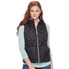Juniors' So&reg; Sherpa Lined Puffer Vest, Teens, Size: Large, Black