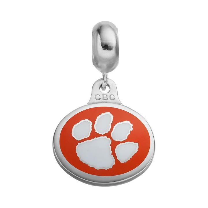 Fiora Sterling Silver Clemson Tigers Logo Charm, Women's, Multicolor