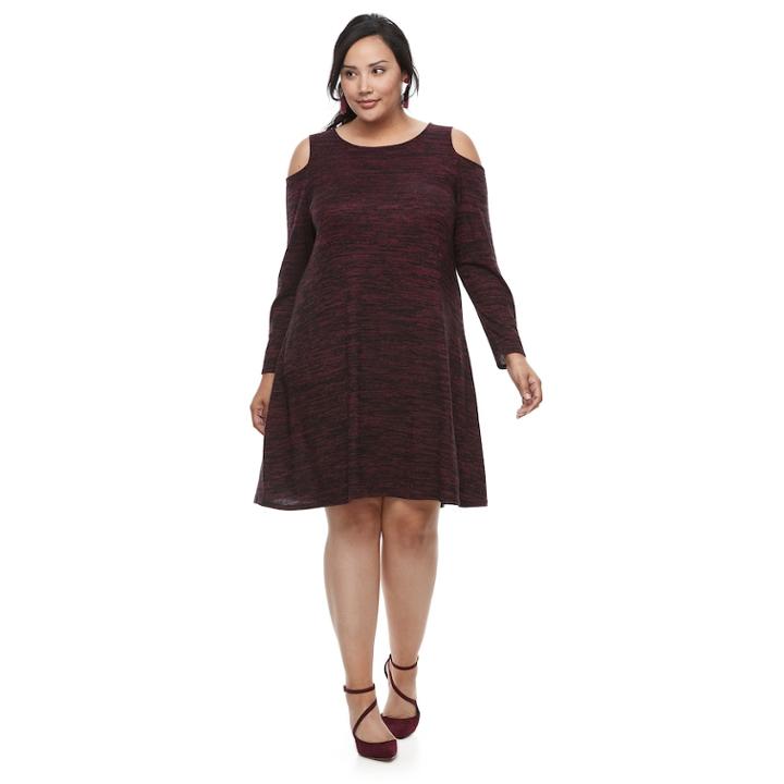 Plus Size Apt. 9&reg; Cold Shoulder Dress, Women's, Size: 3xl, Red