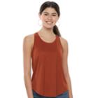 Juniors' Mudd&reg; Weekend Tank, Teens, Size: Large, Dark Brown