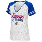 Women's Campus Heritage Kansas Jayhawks Notch-neck Raglan Tee, Size: Medium, White Oth