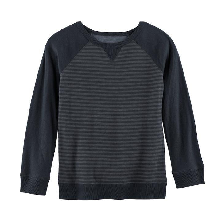 Boys 4-7x Sonoma Goods For Life&trade; Striped Raglan Tee, Size: 7x, Blue (navy)