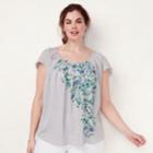 Plus Size Lc Lauren Conrad Love, Lauren Pleated Top, Women's, Size: 1xl, White