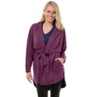 Women's Soybu Placid Belted Jacket, Size: Medium, Med Purple