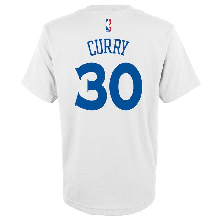 Boys 8-20 Golden State Warriors Stephen Curry Player Name & Number Replica Tee, Size: S 8, White