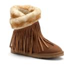 Lamo Women's 8-in. Fringe Wrap Boots, Girl's, Size: 7, Brown