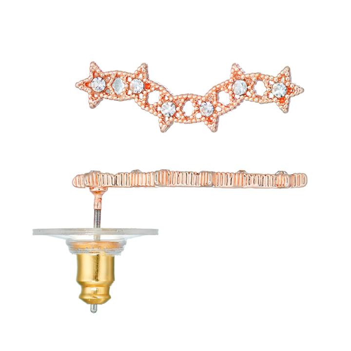 Lc Lauren Conrad Rose Gold Tone Star Ear Climbers, Women's, Light Pink