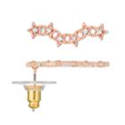 Lc Lauren Conrad Rose Gold Tone Star Ear Climbers, Women's, Light Pink