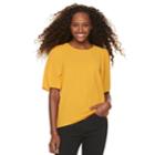 Juniors' Grayson Threads Shirred Woven Top, Teens, Size: Xs, Drk Yellow