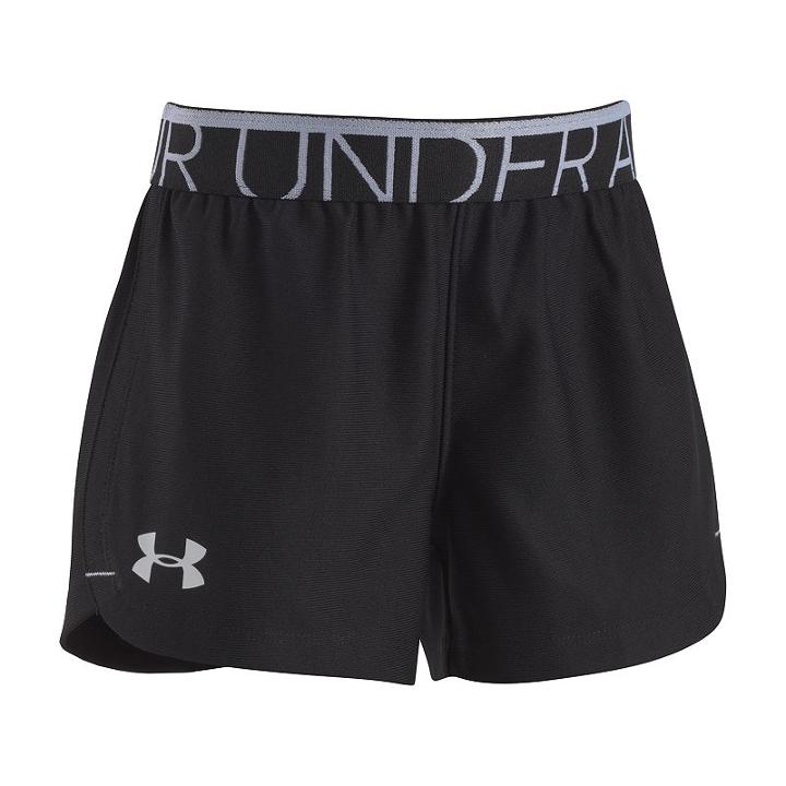 Girls 4-6x Under Armour Logo Athletic Shorts, Girl's, Size: 6x, Black