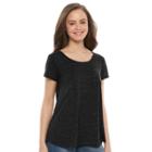 Juniors' So&reg; Cross Back Tee, Girl's, Size: Xs, Black