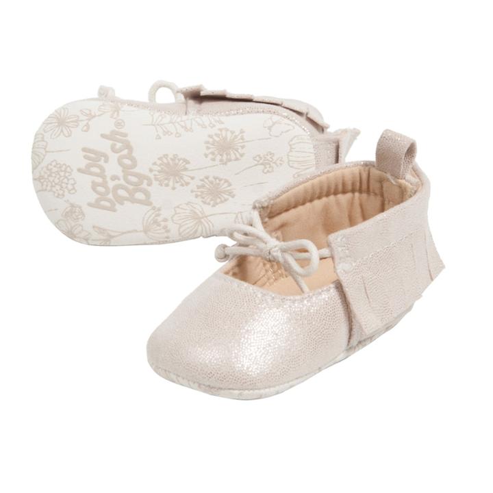 Baby Girl Oshkosh B'gosh&reg; Bow Moccasin Crib Shoes, Size: 9-12months, Ivory