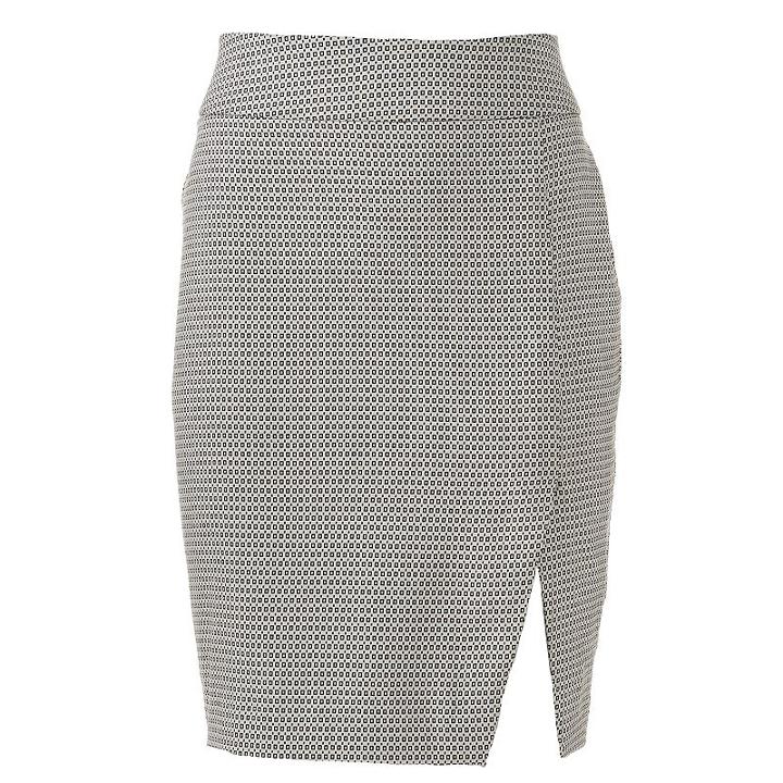 Women's Apt. 9&reg; Millennium Geometric Pencil Skirt, Size: 2, White