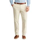 Men's Chaps Straight-fit Stretch Flat-front Pants, Size: 36x32, Beig/green (beig/khaki)