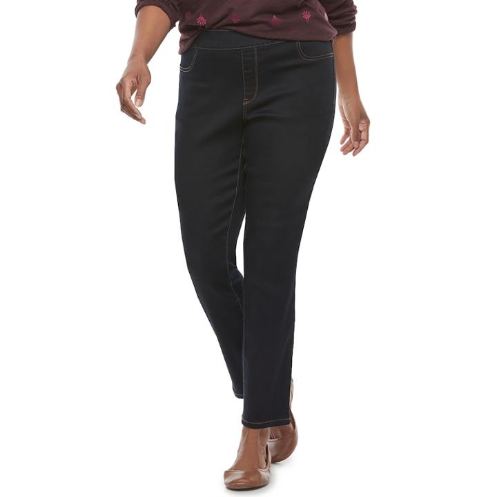 Plus Size Sonoma Goods For Life&trade; Pull-on Skinny Jeans, Women's, Size: 22 W, Med Blue